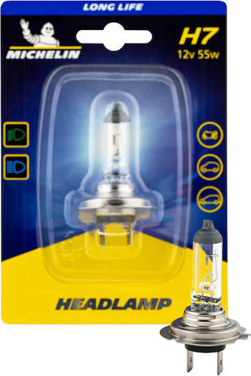 Michelin Λάμπα Αυτοκινήτου Long Life H7 Αλογόνου 12V 55W