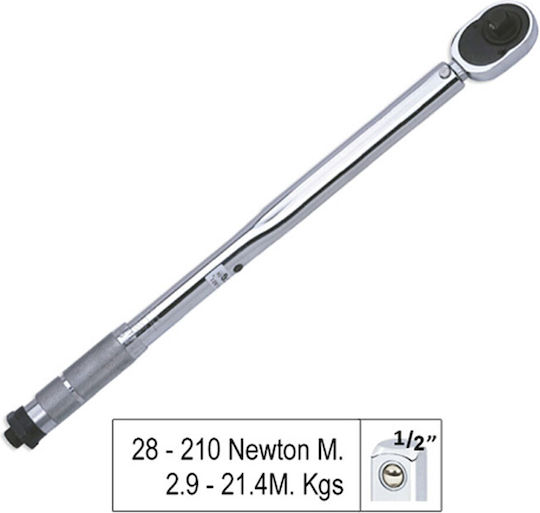 JBM Torque Wrench 1/2" 28-210 Nm 47cm
