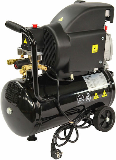 AWTools Compressor Einphasig Luftkompressor 93dB mit Leistung 2hp und Lufttank 24Es