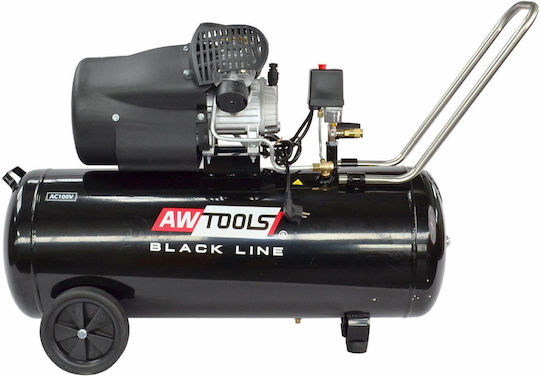 AWTools Compressor Μονοφασικό Κομπρεσέρ Αέρος 96dB με Ισχύ 3hp και Αεροφυλάκιο 100lt