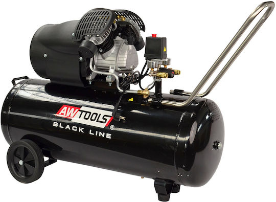 AWTools Compressor Μονοφασικό Κομπρεσέρ Αέρος 96dB με Ισχύ 3hp και Αεροφυλάκιο 100lt