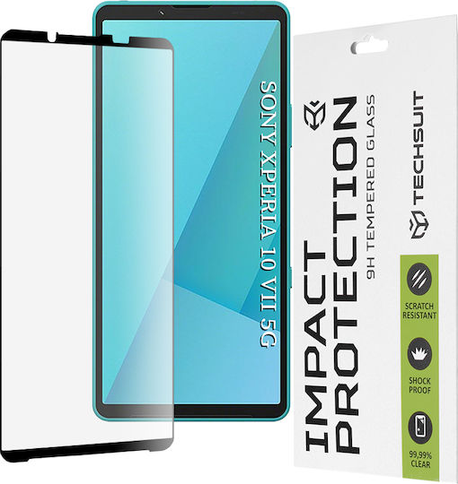 Techsuit 0.33mm Full Glue Full Face Tempered Glass Black (Xperia 10 VII)