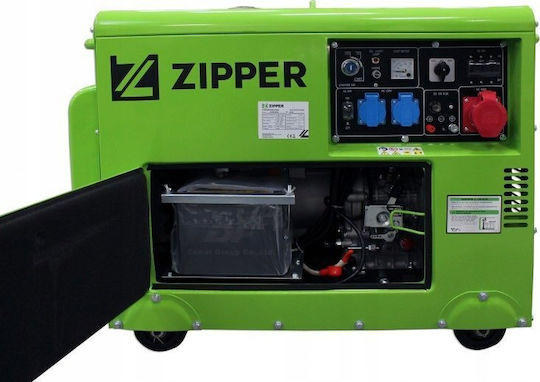 Zipper Αθόρυβη Γεννήτρια Πετρελαίου με Ηλεκτρική Μίζα, Ρόδες και Μέγιστη Ισχύ 3kVA