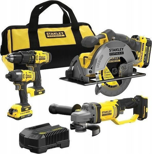 Stanley Fatmax Set Impact Drill Driver 18V with 2 Batteries 4Ah and Case