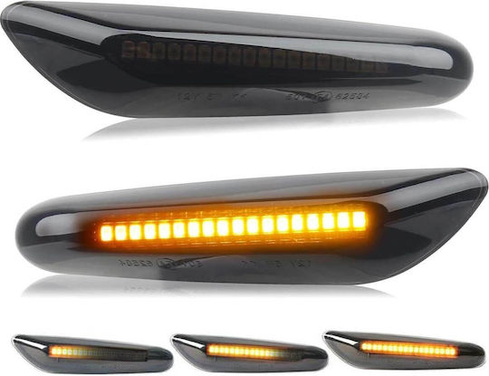Dynamic Led Flash Fender Bmw E46 E60 E81 E82 E83 E84 E87 E88 E90 E91 E92 E93 X3 X1 Tinted 2 Pieces
