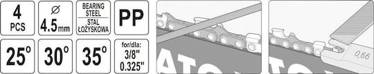 Yato YT-85041 Satz Feilen mit Griff 4Stück