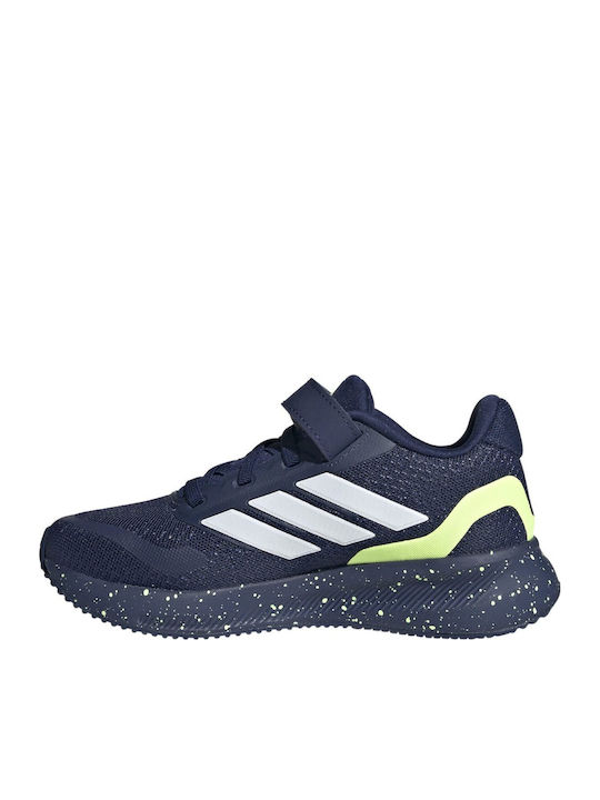 Runfalcon 5 Kids Sports Shoes Running with Hoop & Loop Closure Navy Blue