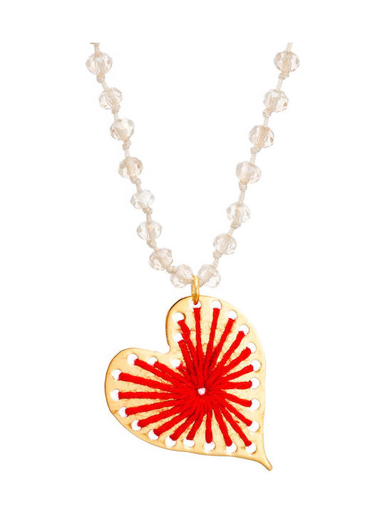Halskette Rosenkranz mit Design Herz