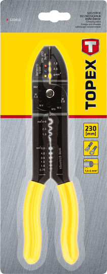 Topex Crimping Pliers for Cross-Section Range 0.5 - 6mm² with Stripper Length 230mm