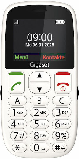 Gigaset GL395 Dual SIM Mobile with Large Buttons White