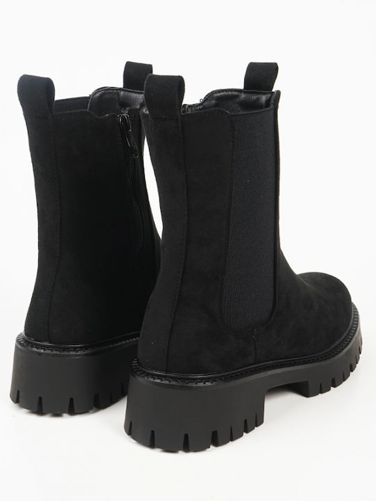 Suede Women's Ankle Boots Black
