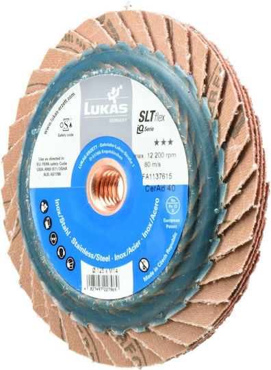 Lukas 125mm P 40 Sltflex Keramik Ad Iq-Serie Fächerschleifscheibe