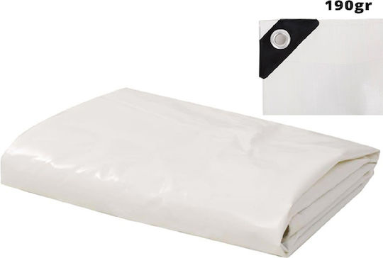 GTC Waterproof Tarpaulin 190gr/m² 4x6m. Heavy Duty White