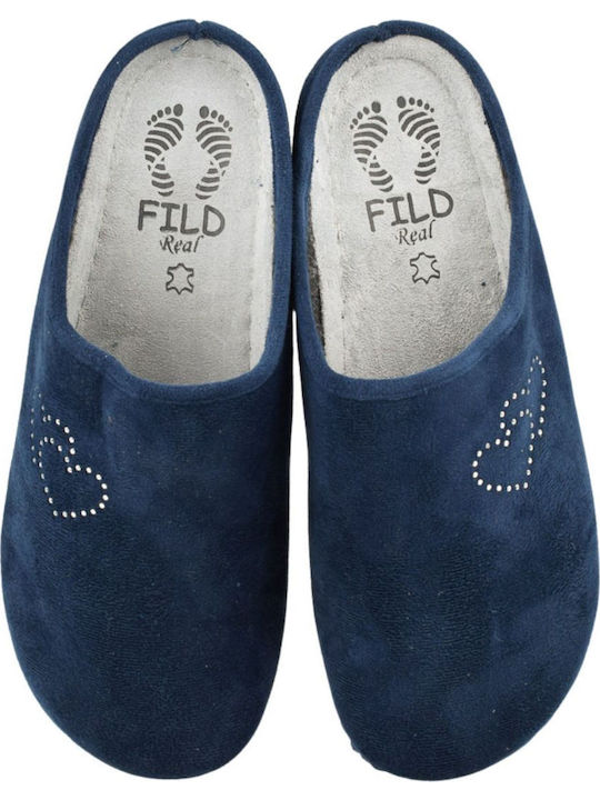 Anatomische Damen Hausschuhe Blau