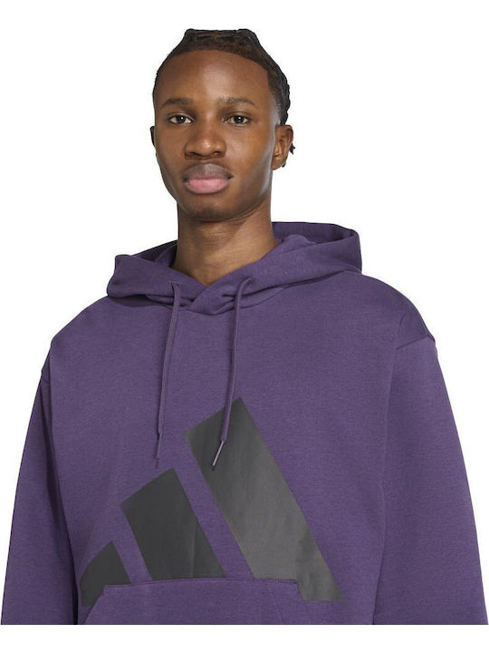 Essentials Big Logo Sweatshirt With Hood Purple