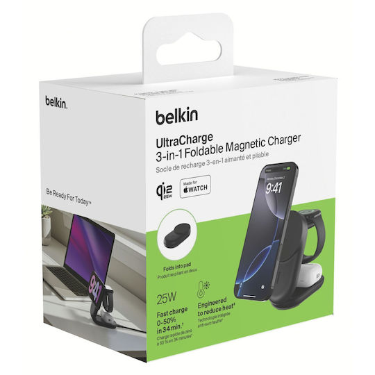 Belkin Kabelloses Ladegerät Qi2 25W Schwarzs (UltraCharge)