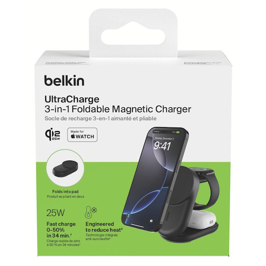 Belkin Kabelloses Ladegerät Qi2 25W Schwarzs (UltraCharge)
