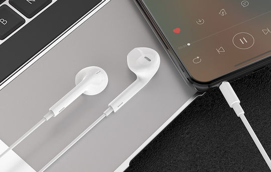 Foneng T34 Earbuds Freisprecheinrichtung Kopfhörer mit Stecker 3.5mm Weiß