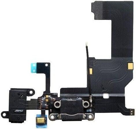Επαφή Φόρτισης Apple Iphone 5 Μικρόφωνο Επαφή Ακουστικών Μαύρο Oem Type A