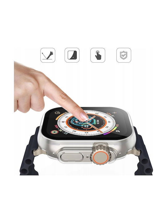 X-One Dropguard Plastic Case in Transparent color for Apple Watch Ultra/Ultra 2.
