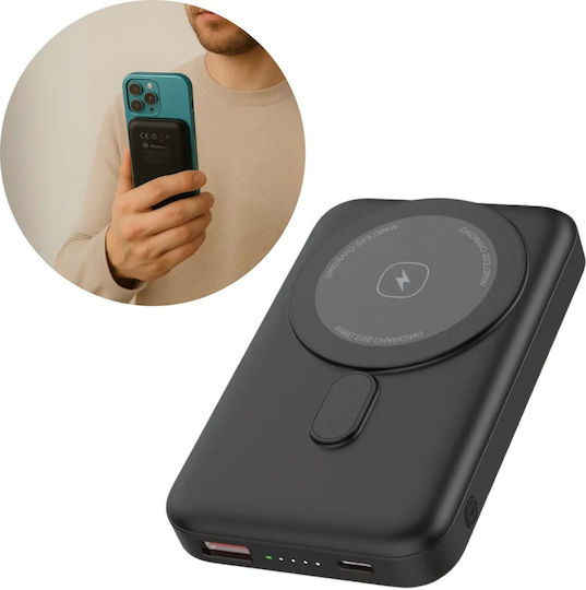 Platinet Power Bank 10000mAh 20W με Θύρα USB-A και Θύρα USB-C Power Delivery Μαύρο