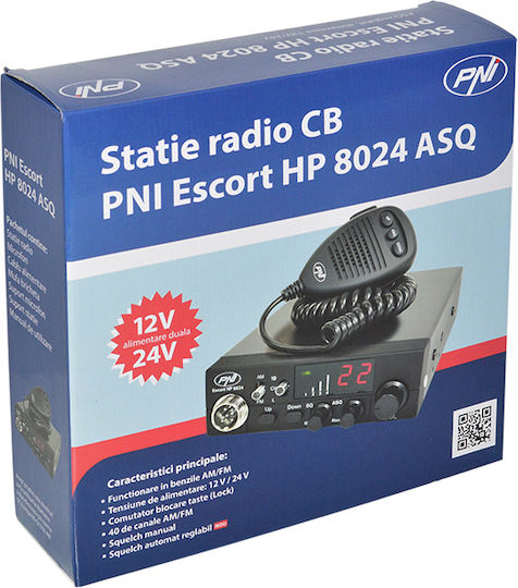 Stație radio CB PNI Escort HP 8024 12/24V ASQ reglabil