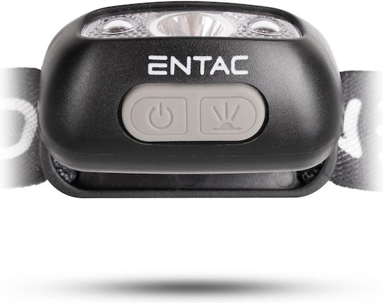 Entac Φακός Κεφαλής LED IP54 με Μέγιστη Φωτεινότητα 118lm EHL-3W-PB-R