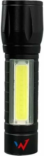 Wonder Rechargeable Flashlight LED IP44 with Maximum Brightness 100lm Black