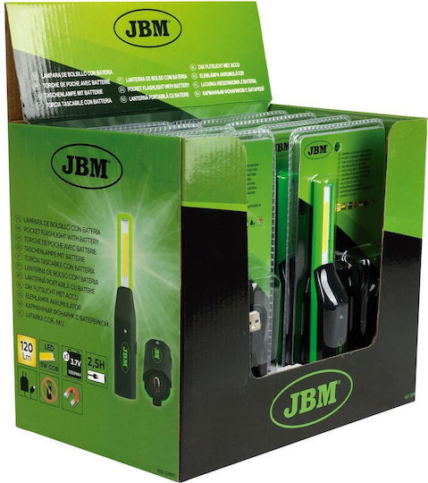 JBM Wiederaufladbar Taschenlampe LED mit maximaler Helligkeit 120lm