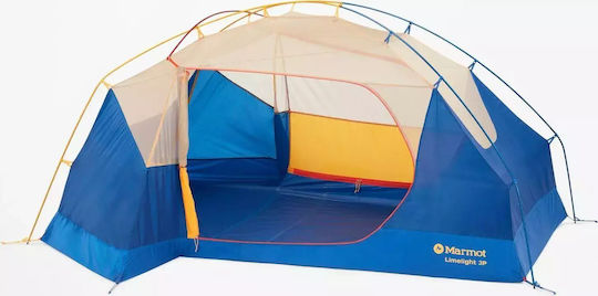 Marmot Limelight 3P Καλοκαιρινή Σκηνή Camping Igloo Κίτρινη με Διπλό Πανί για 3 Άτομα