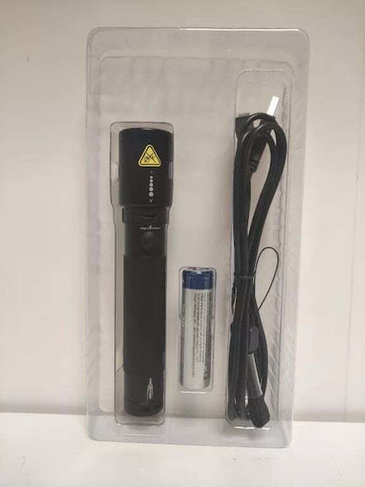 Ansmann Rechargeable Flashlight LED IPX4 with Maximum Brightness 400lm Future T400FR Black