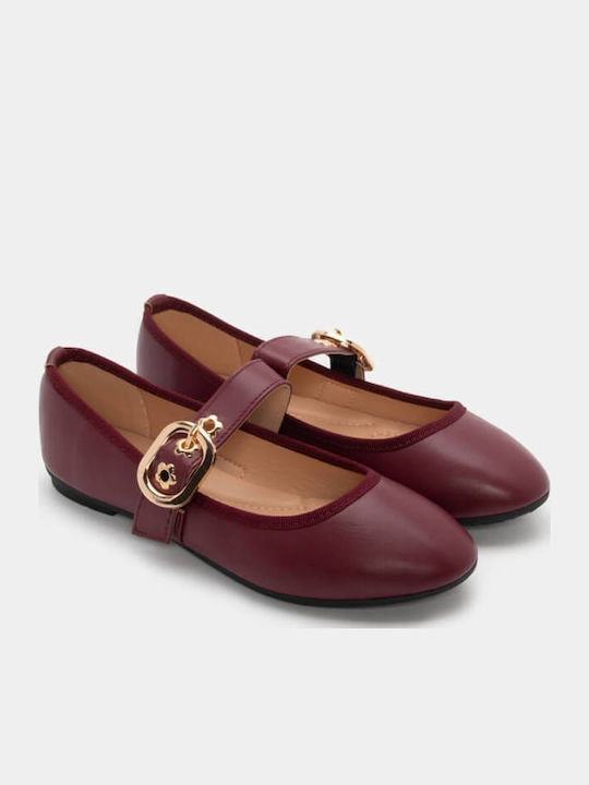 Ballerinas With strap Burgundy