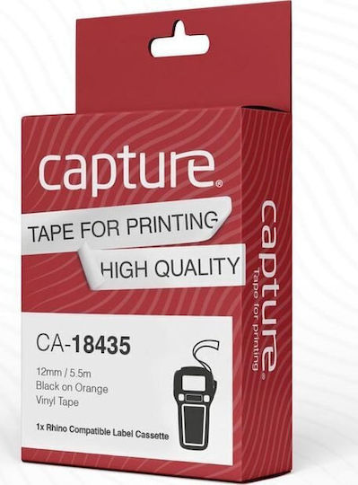 Capture Bandă de Etichetare 5.5m x 12mm în Culoarea Negru 1buc