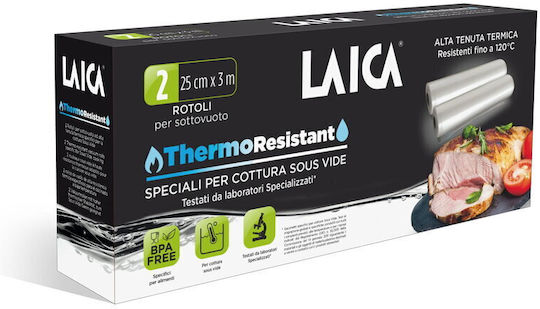 Laica TR2000 Σαγρέ Σακούλες για Συσκευές Vacuum 250mm x 3m 2 Ρολά