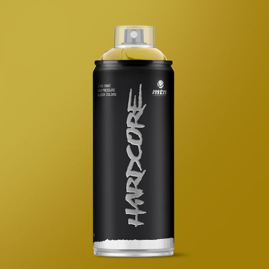 Montana Colors Spray Paint Hardcore Acrylic with Shiny Effect Metallic Gold 400ml