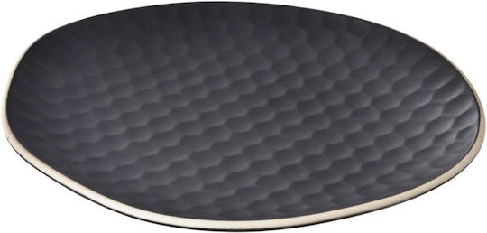 Lumarko Plate Desert Ceramic Black with Diameter 16.5cm