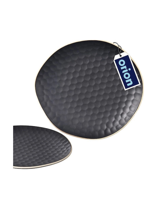 Lumarko Plate Desert Ceramic Black with Diameter 16.5cm