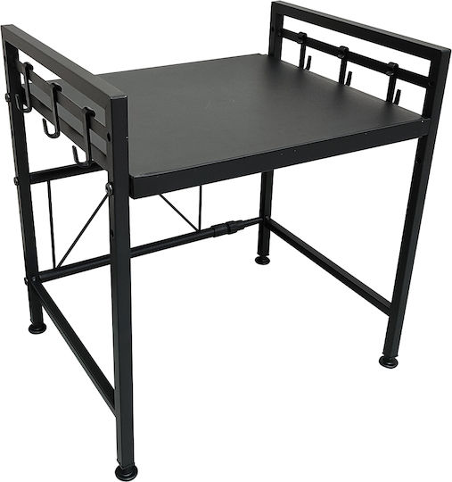 Shally Dogan Microwave Oven Stand Inox 60x32x43.5cm Black