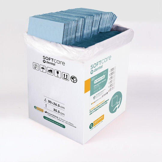 Bournas Medicals Dental Towel Light Blue 2ply + 1ply without Dispenser 500 Pieces