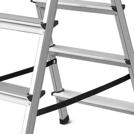 AWTools Leiter Aluminium mit 2x7 Stufen