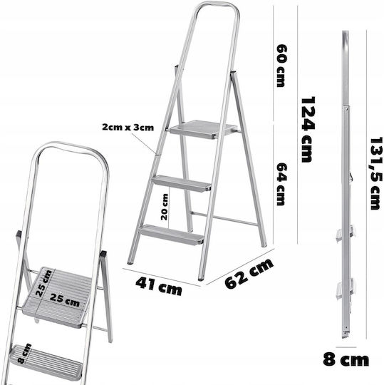 Hailo Step Ladder Iron 3 Steps