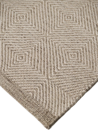 Tapicap Herringbone Rug Rectangular Wool Natural