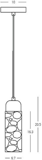 Zambelis Lights Pendant Light Gray with Socket GU10