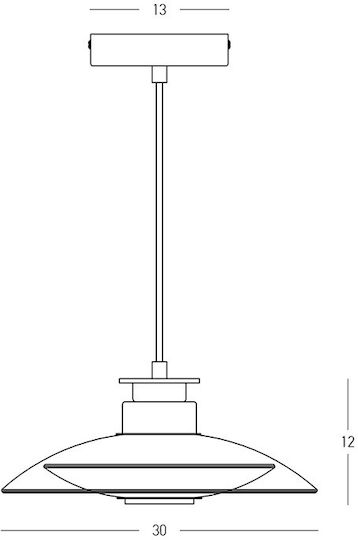 Zambelis Lights Κρεμαστό Φωτιστικό Διάφανο LED