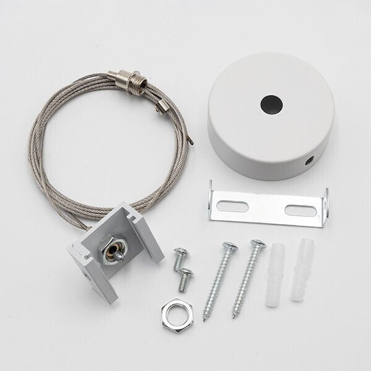 Eurolamp Mounting Suspension for Lighting Fixtures White 145-59125