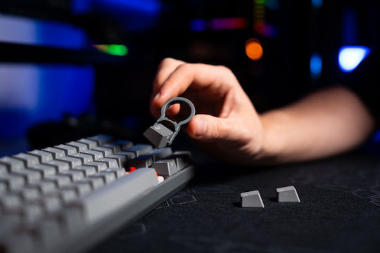 Endorfy Thock V2 Compact Gaming Mechanical Keyboard with Custom Red switches and RGB lighting (English US) Gray