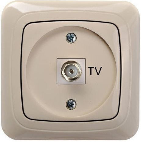 Tv Socket F Type Itvl-1-01 A B Cream
