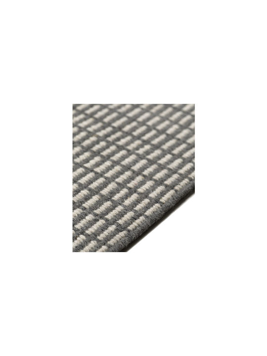 Tapicap Maki Kelim Rug Rectangular Wool Grey White