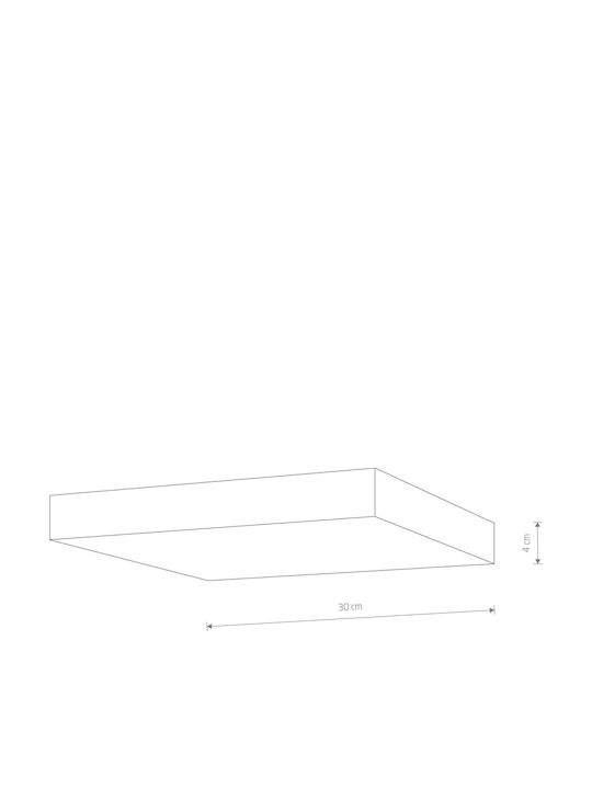 Nowodvorski Τετράγωνο LED Panel 50W με Φυσικό Λευκό Φως 4000K