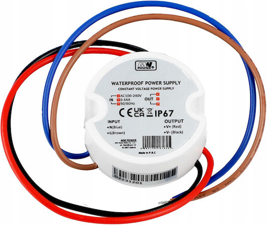 Af2024y Mw Захранване 20w 24v/0.83a Кръгло Захранване